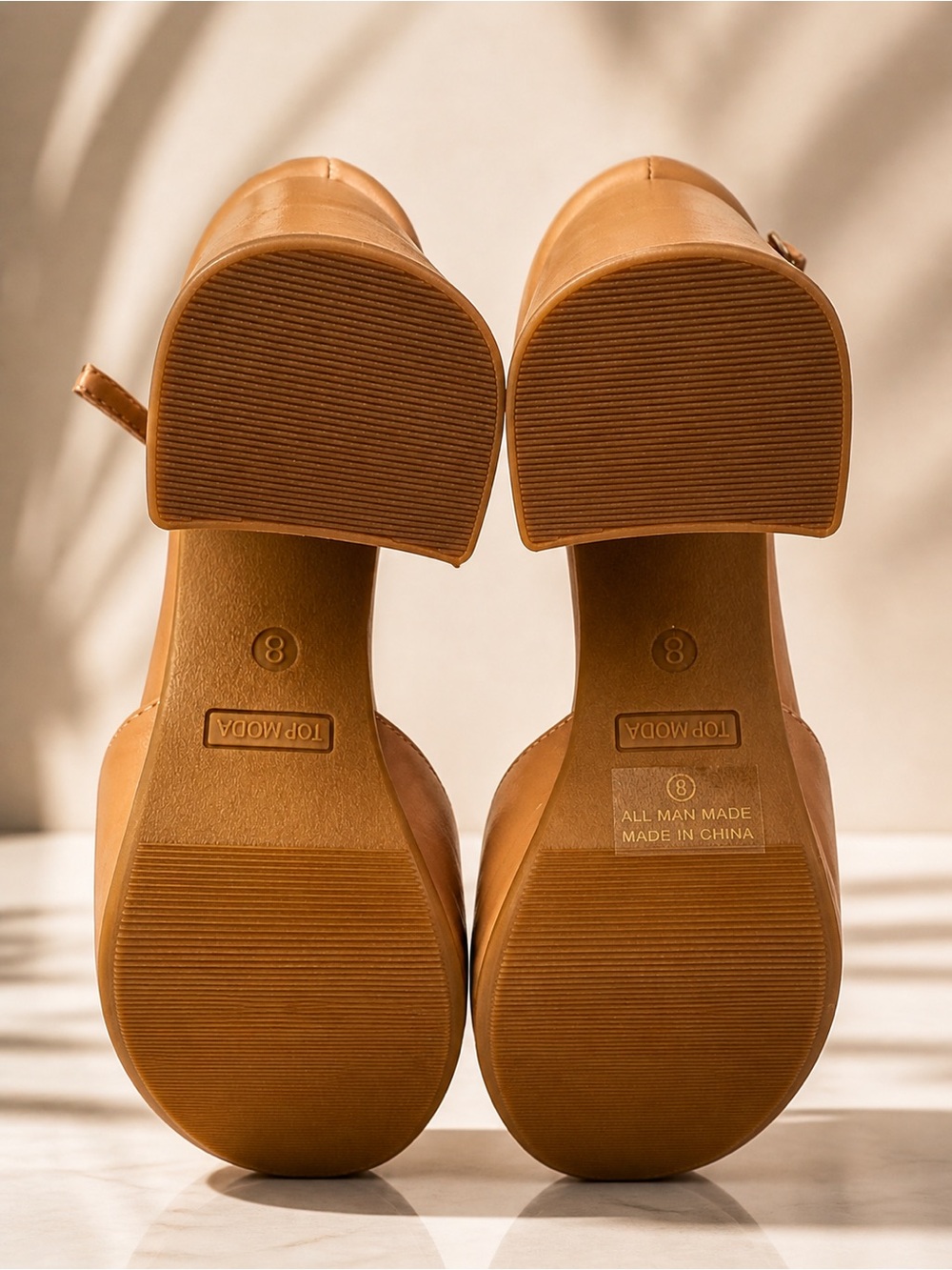 Top Moda Platform Brown Pumps Size 8 - Picture 3 of 4
